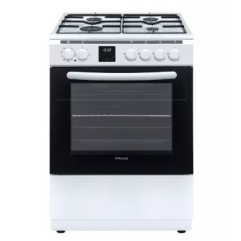 Dujinė-elektrinė viryklė FINLUX FC-692GWNW – laisvai pastatoma su dujiniais degikliais ir elektrine orkaite