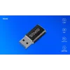 Savio AK-81 USB-C (mot.) – USB-A (pat.) adapteris, juodas