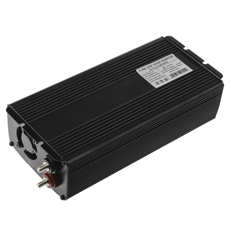 Automobilinis keitiklis Green Cell INV16 500 W, nuo 12 V DC į 230 V AC, 50 Hz, USB prievadas, aktyvus aušinimas, juodos spalvos