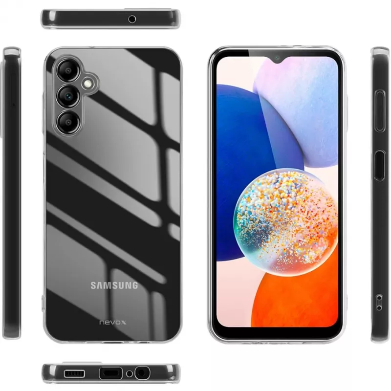 Nevox StyleShell Flex dėklas telefonams Samsung Galaxy A15 5G / A15 4G, TPU, skaidrus