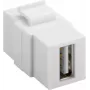 Goobay 79909 plokščias USB A laidas, baltas, USB A (motina) – USB A (motina)