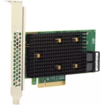 Interfeiso plokštė Broadcom HBA 9500-8i PCIe NVMe į SAS, 1 vidinis mini-SAS prievadas, pilno aukščio/žemo profilio, pilka/juoda