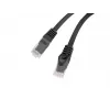 Patchcord Cat.6 UTP LSZH CU 1m juodas, Fluke testuotas