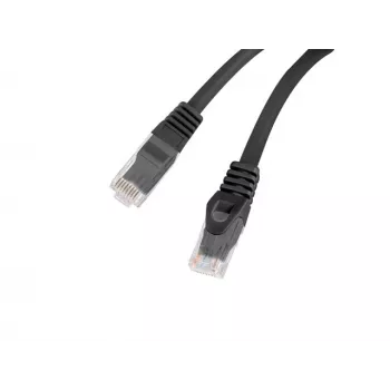 Patchcord Cat.6 UTP LSZH CU 1m juodas, Fluke testuotas