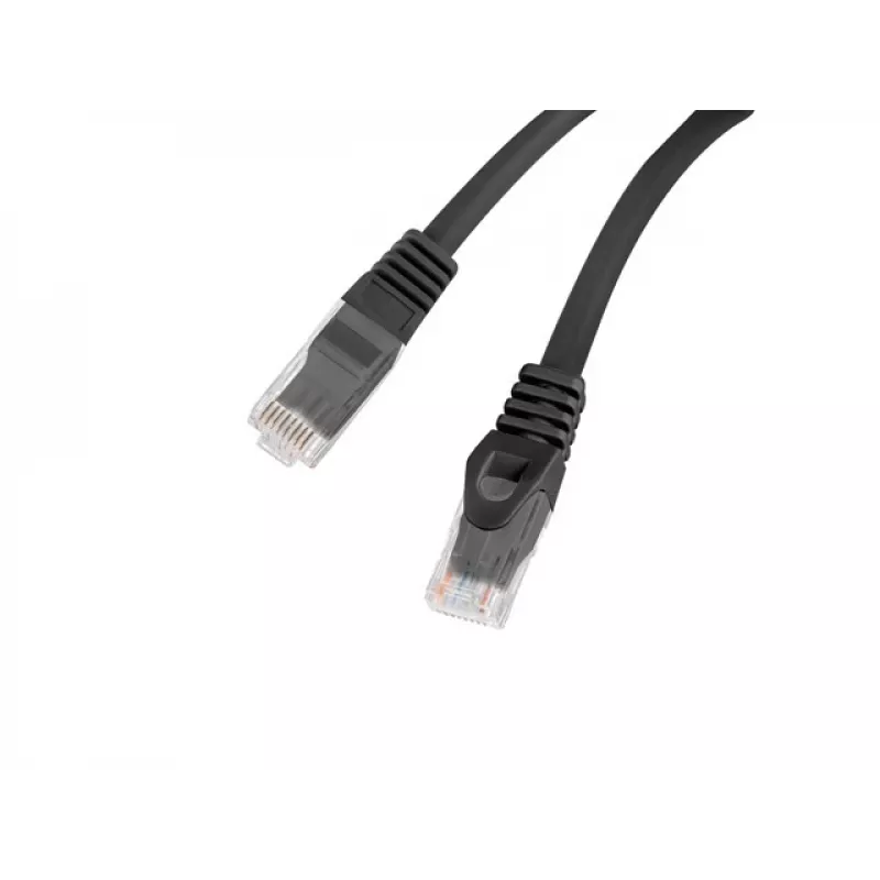 Patchcord Cat.6 UTP LSZH CU 1m juodas, Fluke testuotas