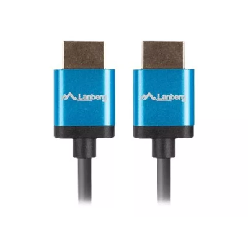 HDMI kabelis LANBERG CA-HDMI-22CU-0018-BK 1,8 m — HDMI A tipo į A, HDMI 2.0, 18 Gbit/s, ARC, auksu dengti kontaktai