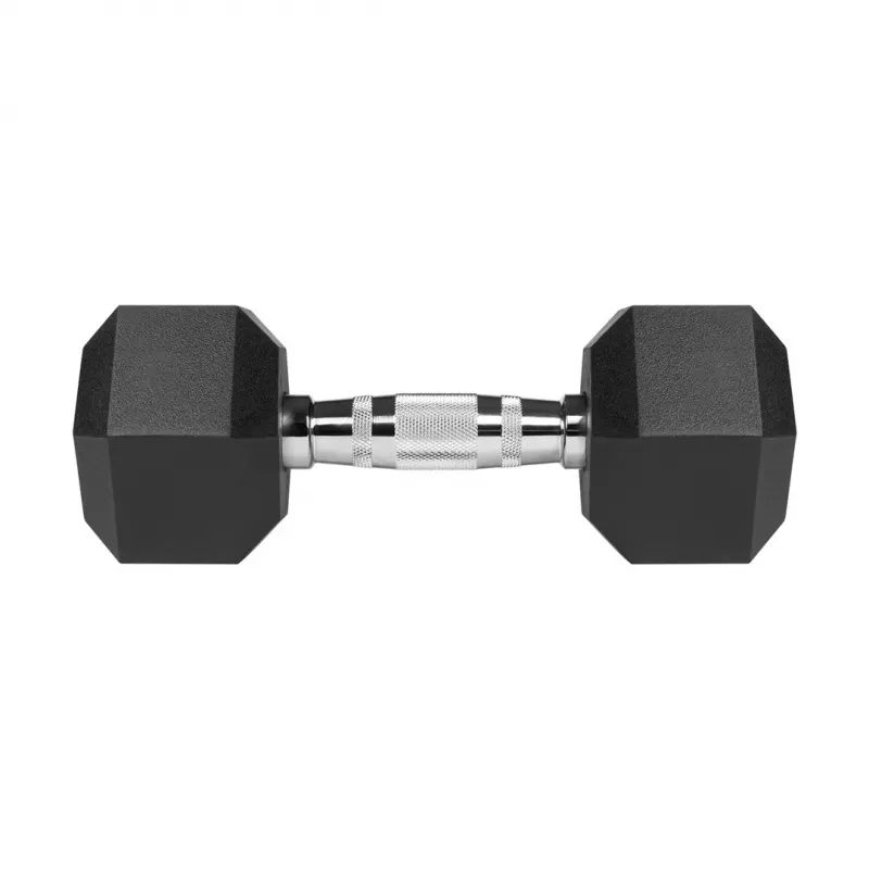 REBEL ACTIVE Guminėmis danga dengti ketaus hanteliai 2x8 kg
