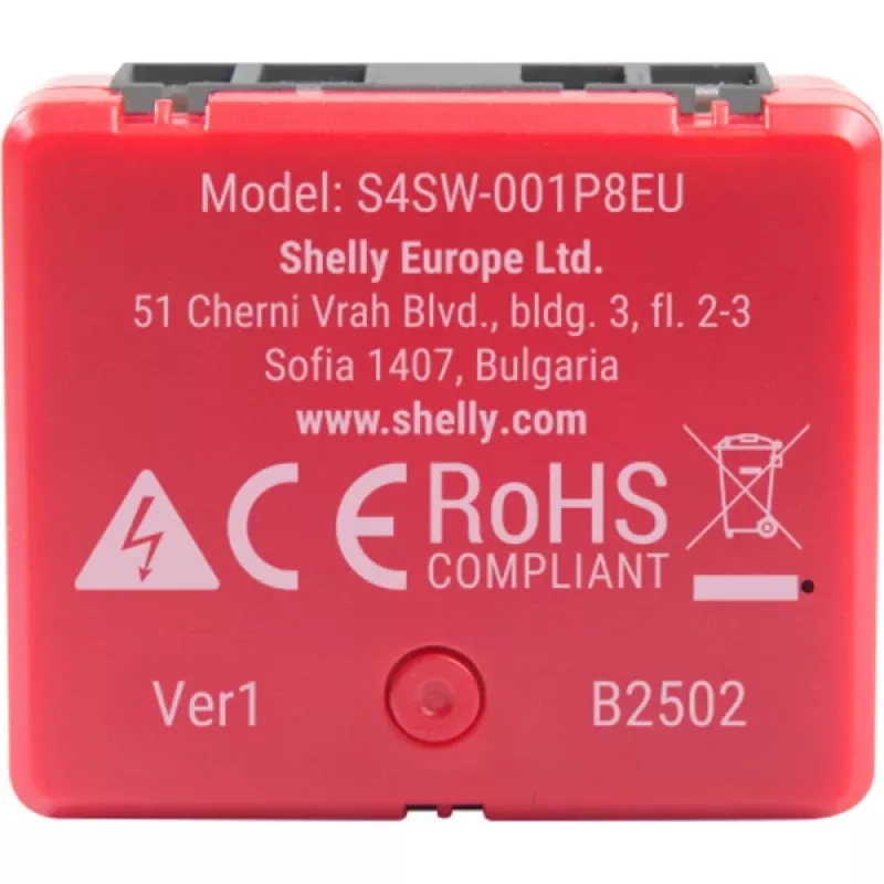 Shelly 1PM Mini Gen4 2 rinkinys – belaidė „Wi-Fi“ išmanioji relė su energijos matavimu, kompaktiškas modulis/DIN bėgiui