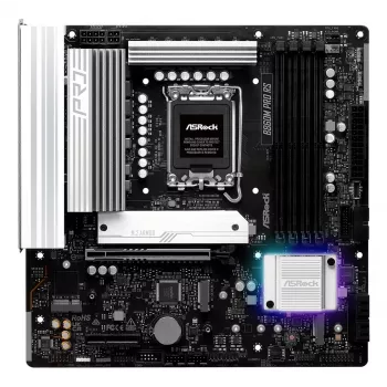 Pagrindinė plokštė ASROCK B860M Pro RS — Intel B860, LGA 1851, micro ATX, DDR5, 4× DIMM, 2.5Gb LAN, 1×PCIe5 x16