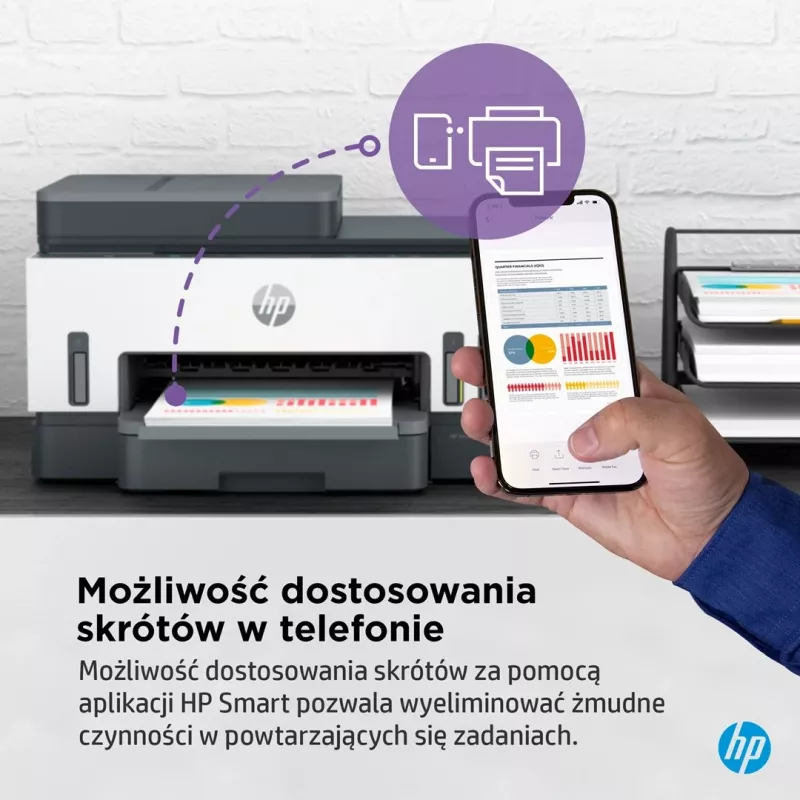 Daugiafunkcis spausdintuvas HP Smart Tank 750 su nuolatiniu rašalu, spalvotas, Wi-Fi, Smart App, dvipusis, ADF automatinis dokumentų tiektuvas