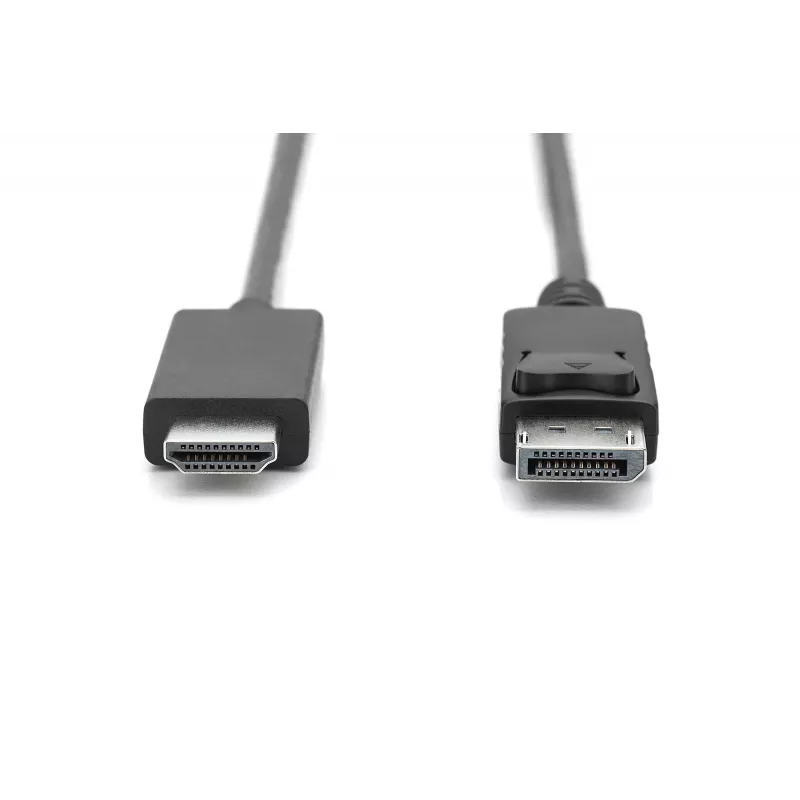 Adapterinis laidas DisplayPort 1.2 su fiksatoriumi 4K 60Hz UHD DP/HDMI A M/M juodas 2 m