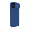 Apsauginis dėklas Nillkin CamShield Pro, skirtas iPhone 16 – mėlynas, plonas profilis su slankiojančiu fotoaparato dangteliu