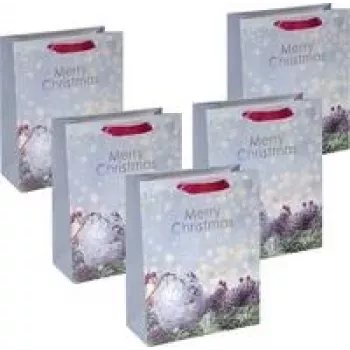 Krepšiai dovanoms sigel Charmful Christmas GT114 Dideli 26 x 33 cm, pakuotės dizainas dovanoms