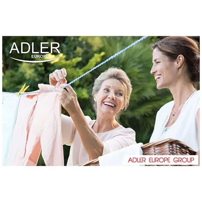 Adler AD 8051 Skalbimo mašina, 3 kg, 37 cm, balta/mėlyna