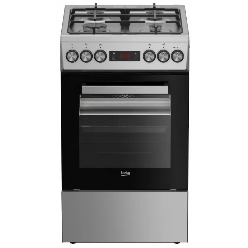 Dujinė-elektrinė viryklė BEKO FSM52330DX 5 degikliai 60 cm, energijos klasė A
