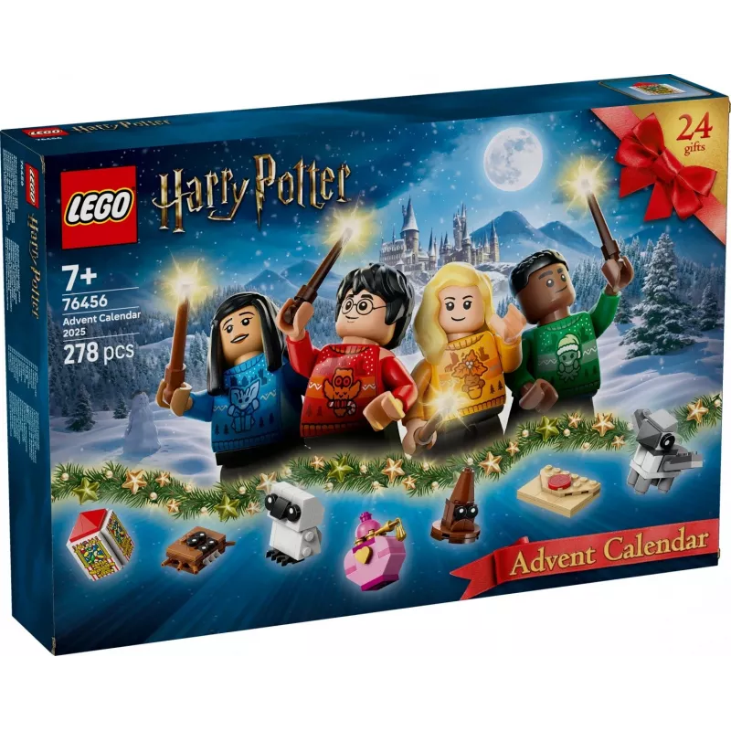 Konstruktorius LEGO Kalėdų kalendorius „Haris Poteris“ 2025 rinkinys 76456 – 278 dalių, 8 minifigūrėlės, nuo 7 metų