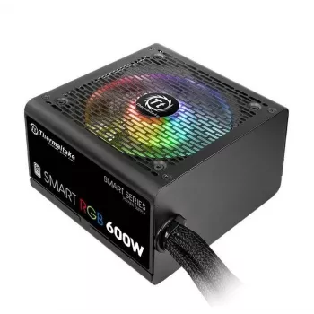 Thermaltake SMART RGB PS-SPR-0600NHSAWE-1 - Maitinimo blokas (vidinis) - ATX12V 2.3 - 80 PLUS - AC 230 V - 600 W - aktyvus PFC - juoda
