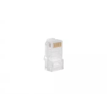 LANBERG PLU-5000 RJ-45 kištukas, U/UTP (UTP), permatomas baltas, 100 vnt.