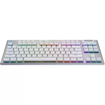 Belaidė mechaninė žaidimų klaviatūra Logitech G G915 X LIGHTSPEED TKL (balta, be skaičių bloko)
