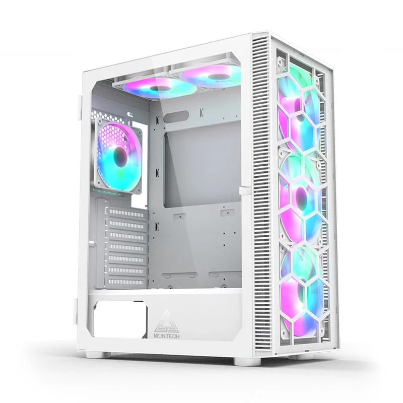 PC korpusas Montech X3 GLASS Midi Tower baltas