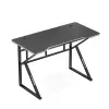 Žaidimų stalas huzaro Hero 1.6 juodas – MDF/anglies stalviršis 1200×600×750 mm, metalinis rėmas