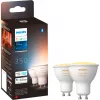 LED GU10 lempa dviejų rinkinys su Hue tiltu – Philips Hue White Ambiance, pakeičia 35W