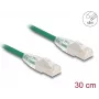 DeLOCK RJ45 Cat.6A kištukas-kištukas 0,3 m žalias tinklo kabelis
