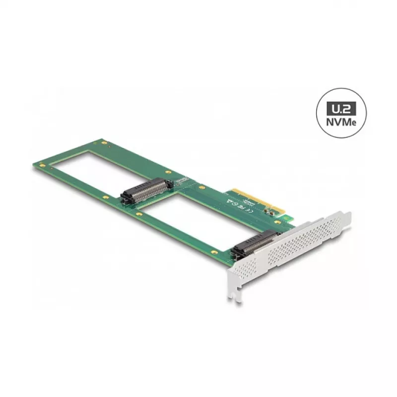 DeLOCK PCI Express 4.0 x8 kortelė su 2 vidiniais U.2 NVMe SFF-8639 prievadais (bifurkacija)