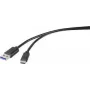 Renkforce RF-4535906 USB laidas 1,8 m USB 3.2 Gen 1 (3.1 Gen 1) USB A USB C juodas (RF-4535906)