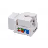 Keystone modulis LANBERG KSU6-1090, Cat6 U/UTP plokščias, RJ-45 vyriškas į LSA moterišką, AWG 22/26, 14,5×16,1 mm, baltas
