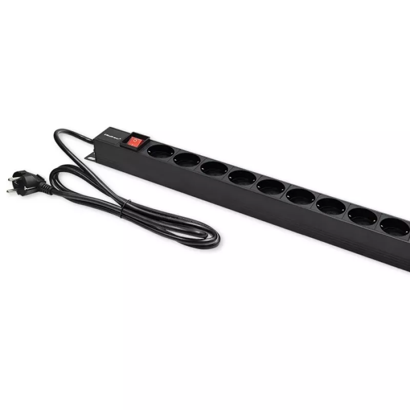 Qoltec aliumininis PDU stelažui | 16A | 16 x Schuko | Vertikalus | 1,8 m
