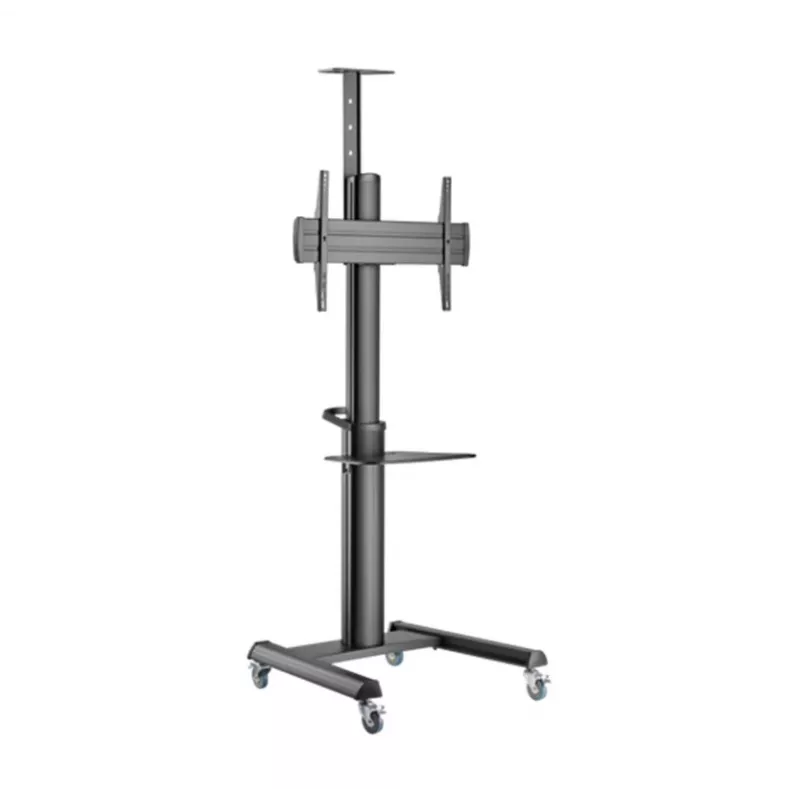 Grindinis TV stovas Gembird TVS-70T-02 37–70 col., 70 kg, VESA 200x200–600x400, pakreipiamas, reguliuojamas aukštis, ratukai