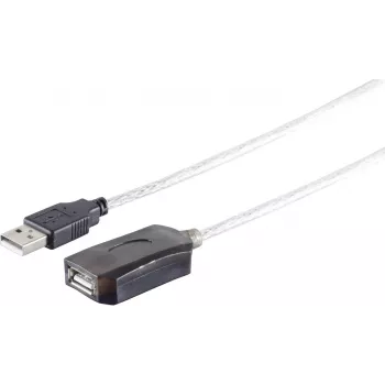 USB ilginimo kabelis su aktyviu signalo stiprintuvu ShiverPeaks 75604, 5 m, USB-A
