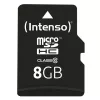 INTENSO atminties kortelė MICRO SDHC 8GB C10 su adapteriu 3413460