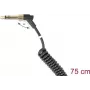 Garso kabelis DELOCK 85777 — 3,5 mm lizdas į 3,5 mm lizdą, 0,75 m, juodas, paauksuoti kontaktai