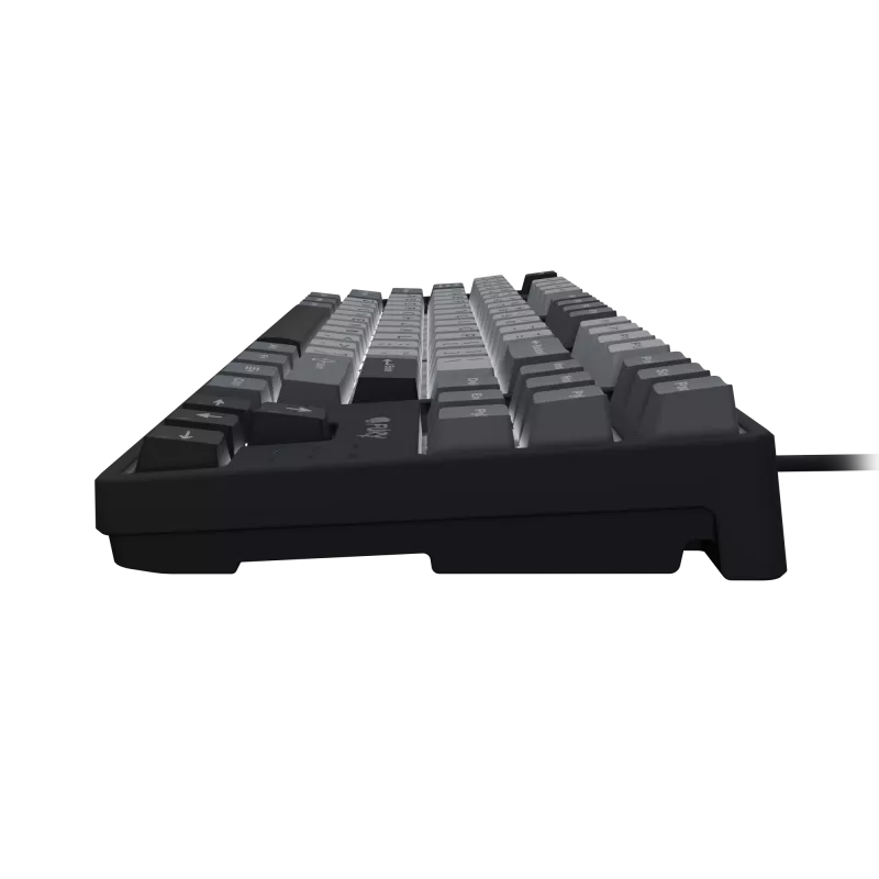 NATEC Fury Gaming klaviatūra Kanabo K2 US balta foninė šviesa mechaninė juodai pilka