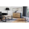 Komoda Topeshop 2D3S ANT/ART BA KPL – antracitas ir ąžuolas, 3 stalčiai