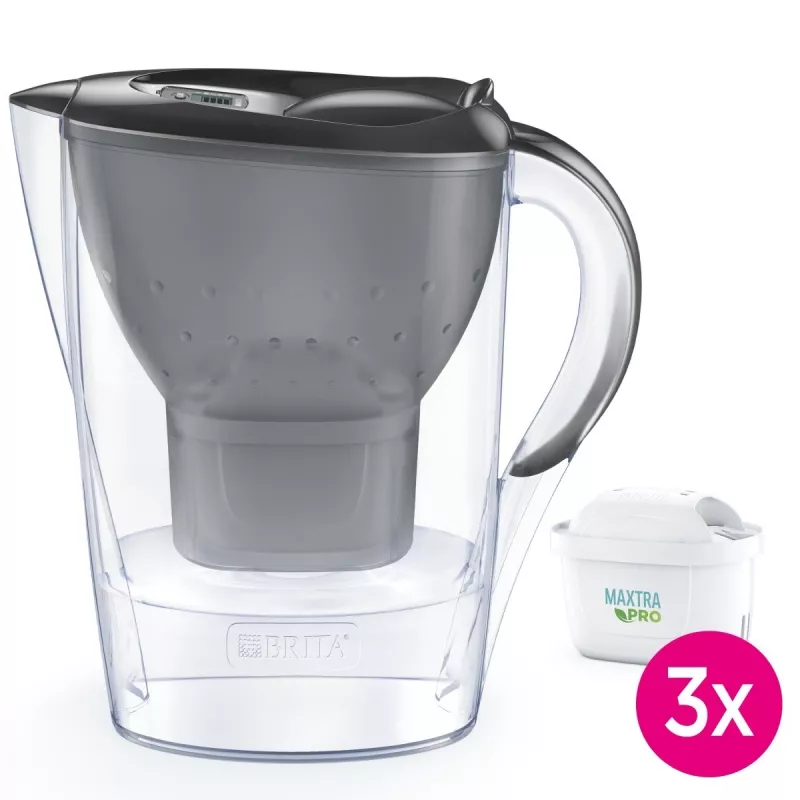 BRITA Marella 2,4 l mėlynas vandens filtras su 3 MAXTRA PRO Pure Performance kasetėmis