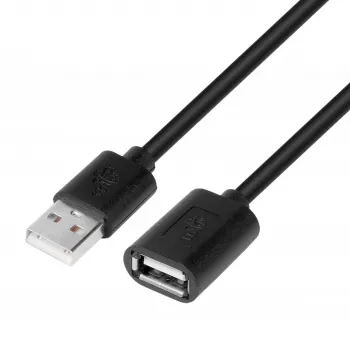 USB ilginimo laidas AM-AF 1,8 m juodas