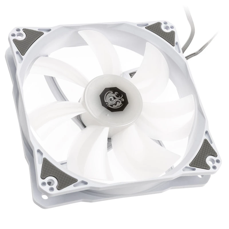 120 mm PWM ventiliatorių rinkinys BitsPower Notos RGB — baltas, 5 vnt. (BPTA-FX1812NTWH-5)