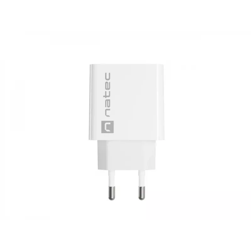 USB-C greitasis įkroviklis NATEC RIBERA 12V 20W Quick Charge 3.0 Baltas