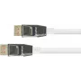 Anschlusskabel DisplayPort 1.4, 8K / UHD-2 @60Hz, Vollmetallstecker, vergoldete Kontakte, OFC, Nylongeflecht weiß, 5m, PYTHON® Series (GC-M0215)