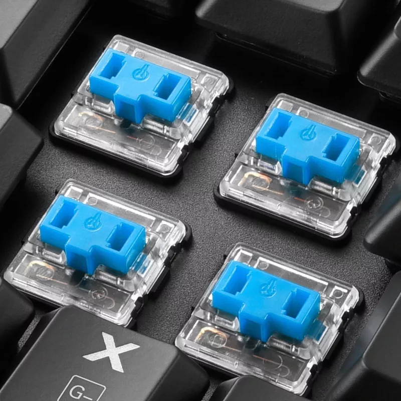 SHARKOON PureWriter RGB žaidimų klaviatūra, juoda, FR išdėstymas, Kailh Choc Low Profile Blue