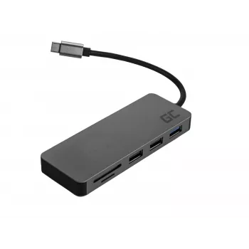 Green Cell AK50 - USB 3.2 Gen 1 (3.1 Gen 1) Type-C - USB 2.0 - USB 3.2 Gen 1 (3.1 Gen 1) Type-A - USB 3.2 Gen 1 (3.1 Gen 1) Type-C - MicroSD (TransFlash) - SD - Sidabrinis - Apple MacBook