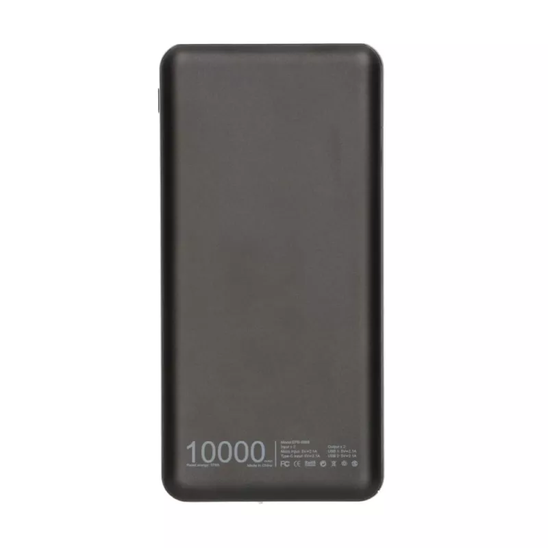 Powerbank Extralink EPB-098B 10000 mAh, LiPo, 2× USB-A + 1× USB-C, juodas