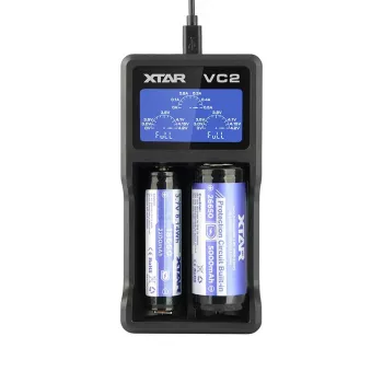 XTAR VC2 Įkroviklis Buitinėms Baterijoms USB