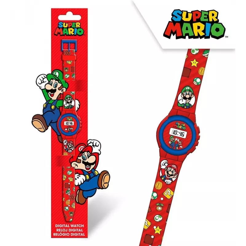 Vaikiškas laikrodis Kids Euroswan Super Mario – analoginis/digitalinis laikrodis GSM4234