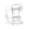ART S-13 Mobilus stovas televizoriui 37-100 colių, 150 kg