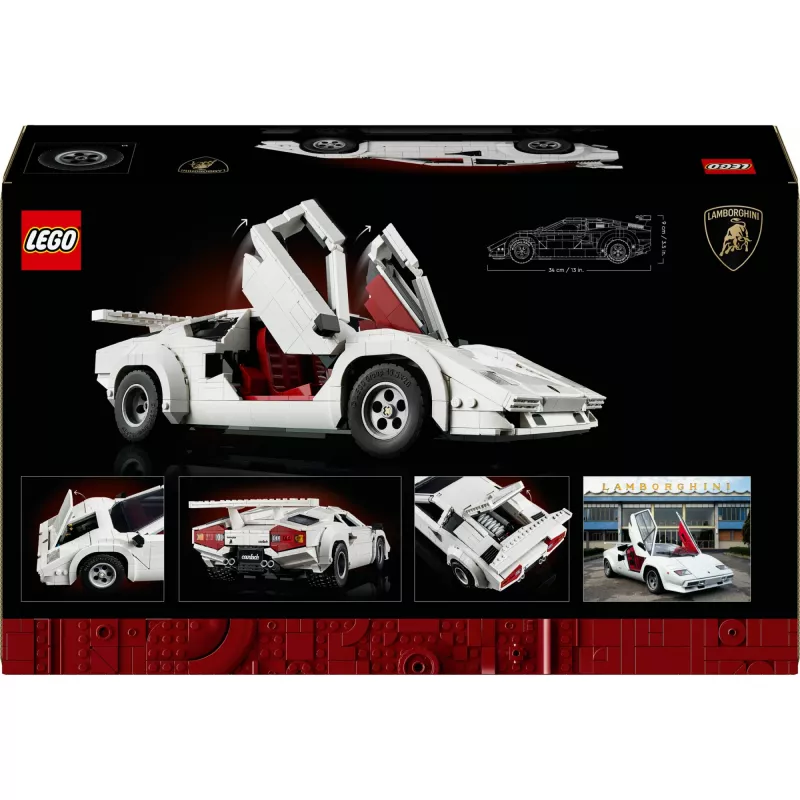 LEGO Icons modelis Lamborghini Countach 5000 Quattrovalvole 10337 — demonstracinis modelis, 1 506 dalių, 340×90×160 mm