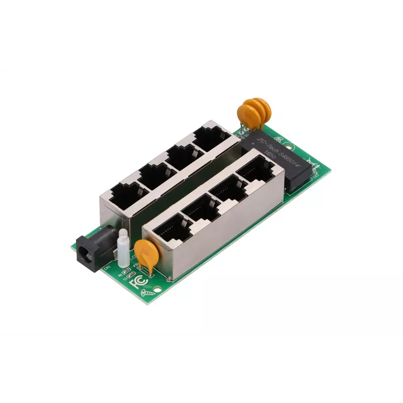 PoE įpurškiklis Extralink Gigabit 4 prievadai, 4x 1000Mb/s RJ45, 48V, mėlynas/juodas